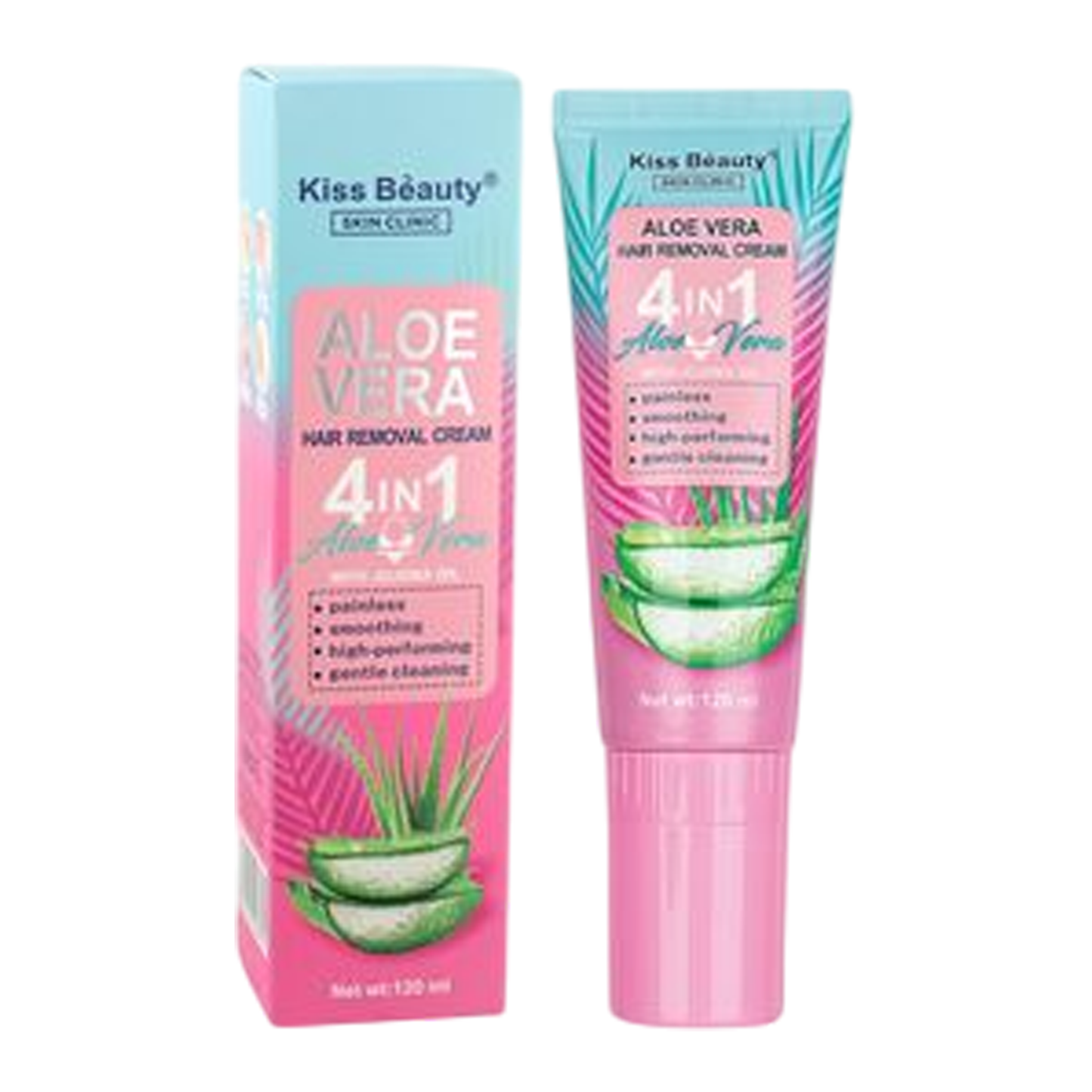 Crema Depilatoria Aloe Vera 4 en 1 120ml - KISS BEAUTY