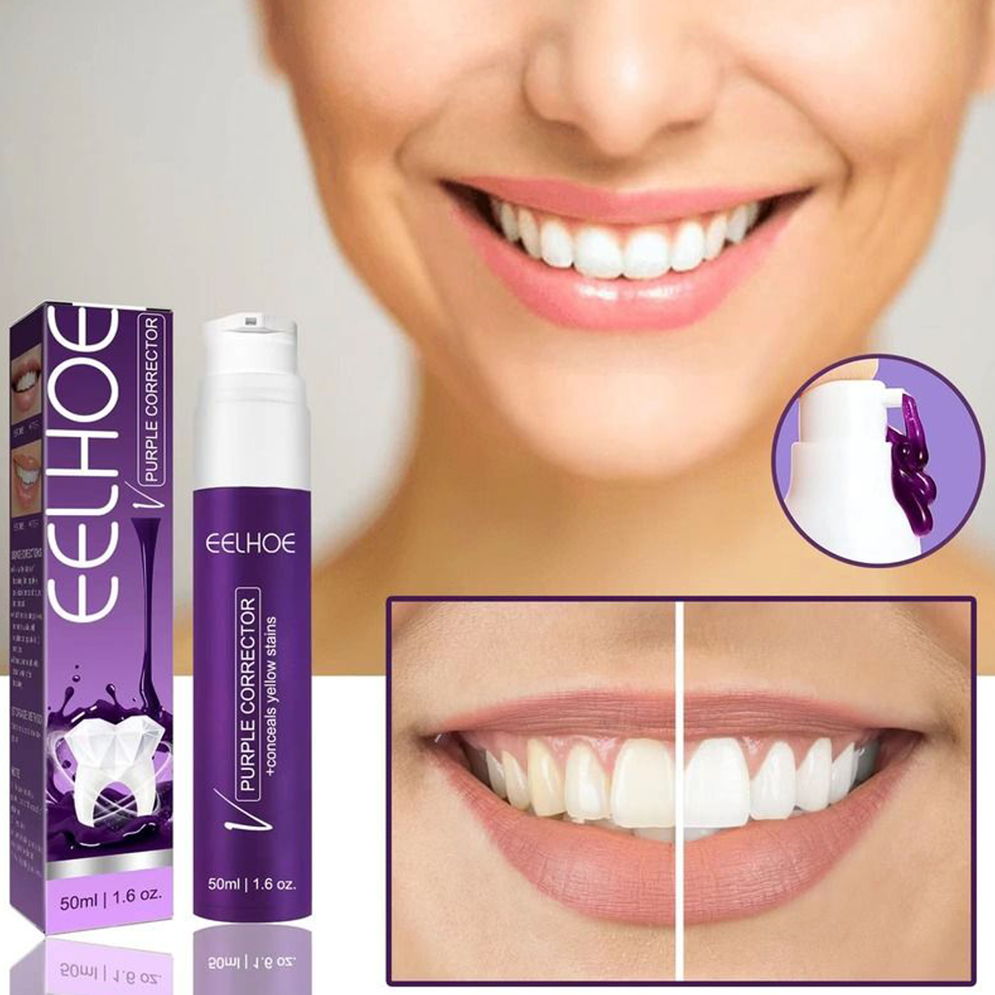 Blanqueador Dental Purple Corrector 50ml - EELHOE
