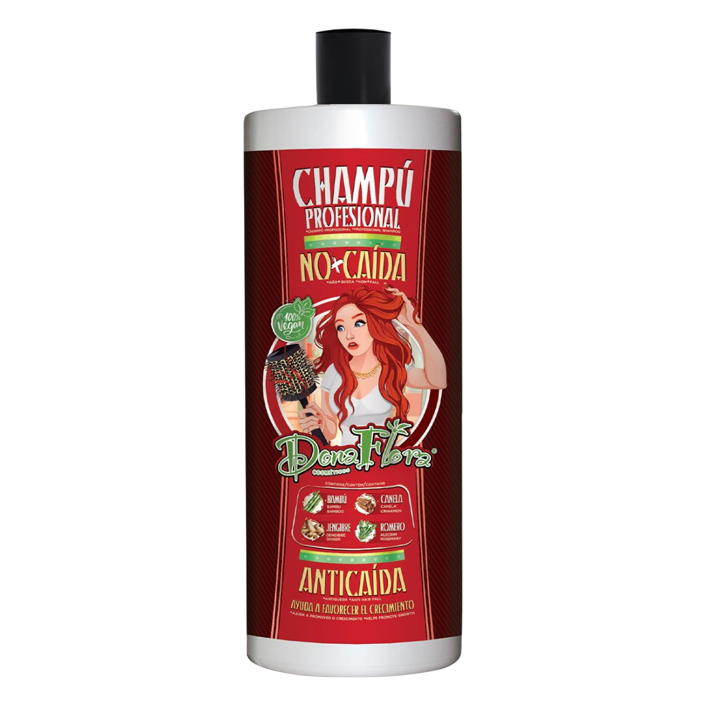 Champú No+Caída Favorece El Crecimiento 1000ml - DONA FLORA