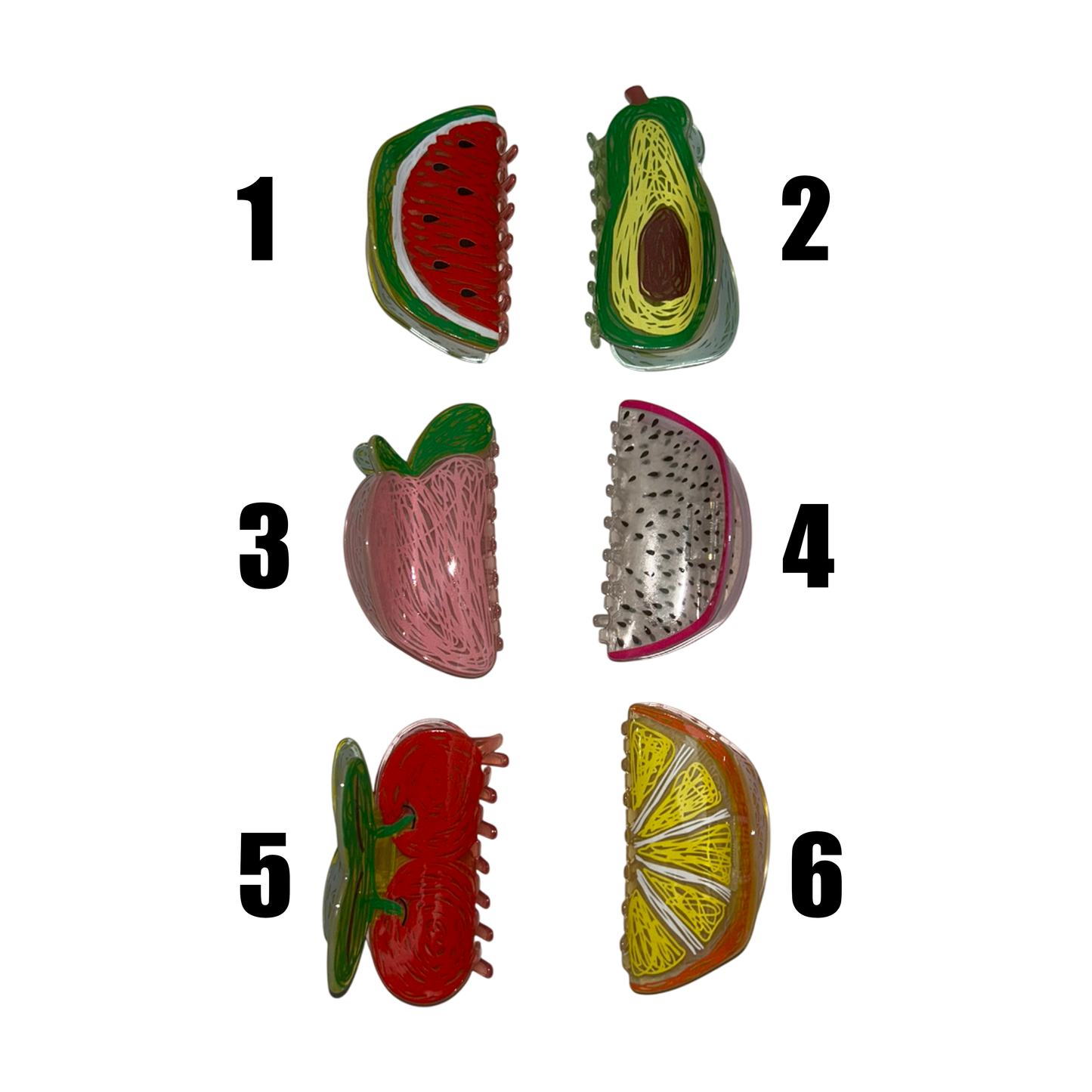 Pinzas de Pelo Frutas XL