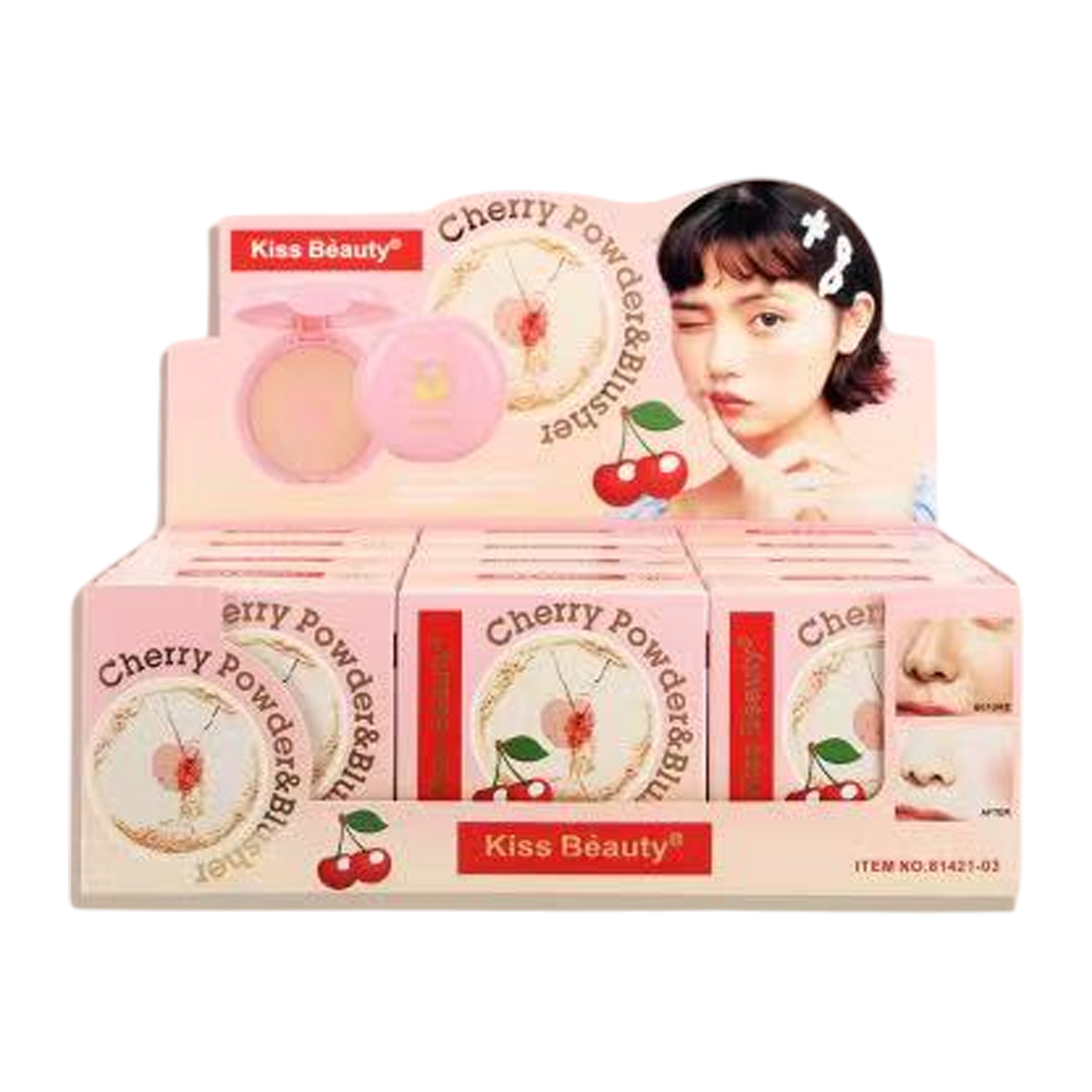 Polvo Compacto Cherry & Blusher - KISS BEAUTY