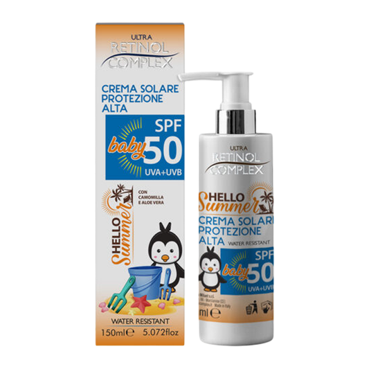 Protector Solar SPF 50 Hello Summer Baby 150ml - ULTRA RETINOL COMPLEX