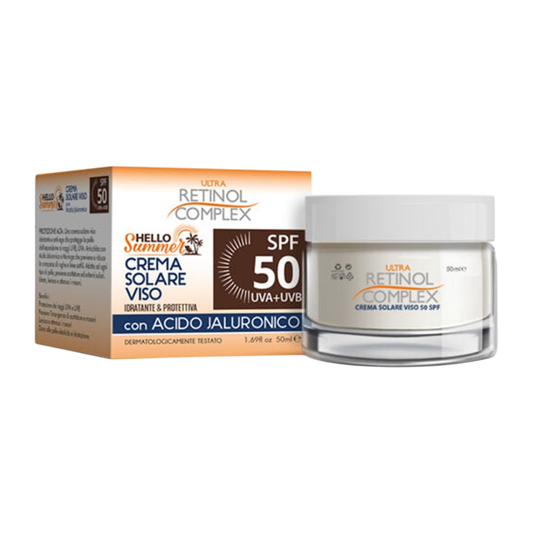 Protector Solar Facial SPF 50 Ácido Hialurónico - ULTRA RETINOL COMPLEX
