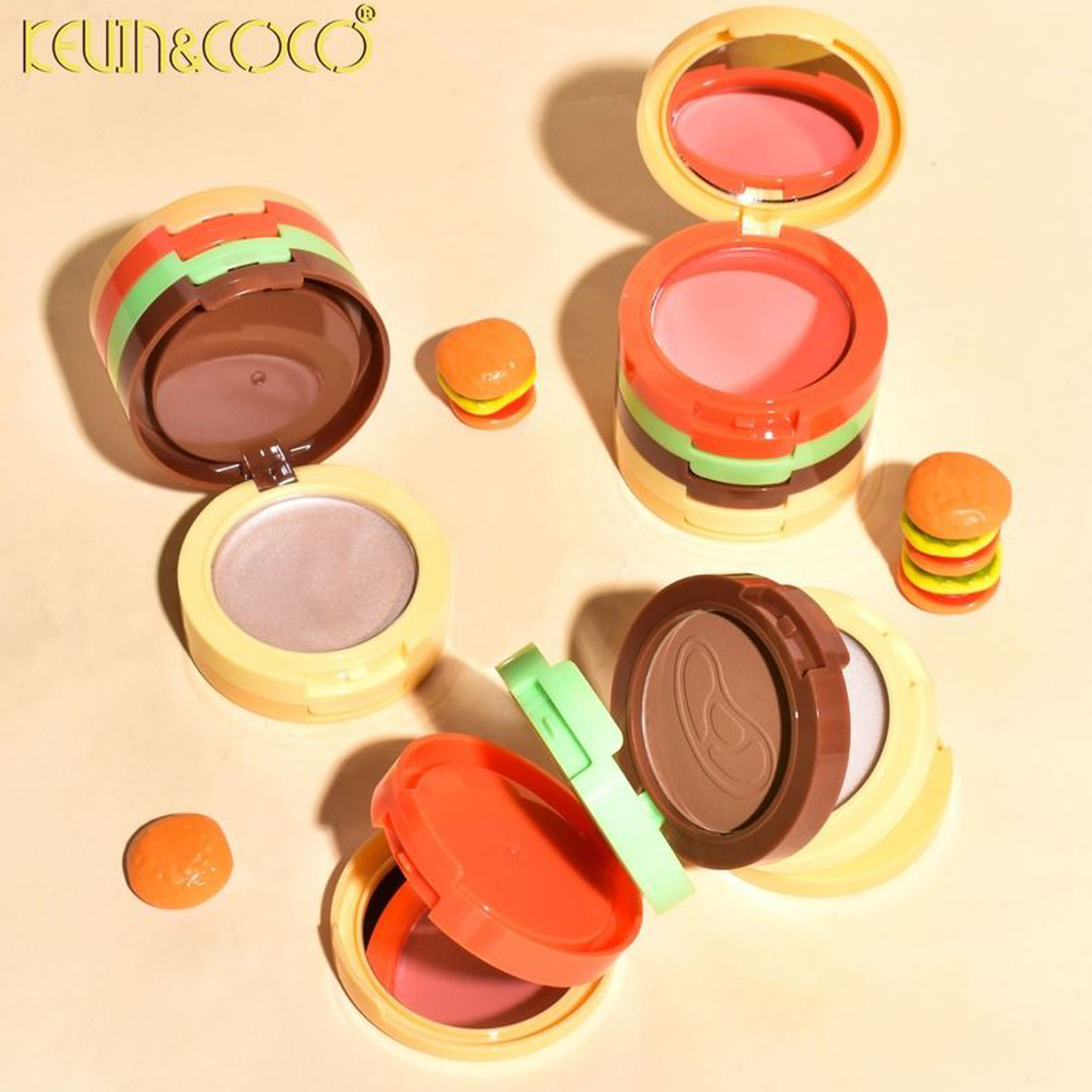 Set 5 en 1 Maquillaje Hamburguesa - KEVIN&COCO